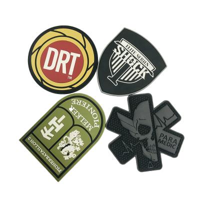 China Sustainable Custom Soft PVC Rubber Patches , Embossed 2D PVC Patch For Garment for sale