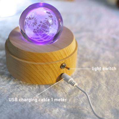 China Wholesale Modern Handmade Music Speaker System DIY Crystal Ball Night Light Music Box Christmas Gift for sale