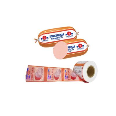 China Sausage Casing Wholesale Different Colours Big Size Flexography Printing Plastic Artificial Sausage Casing for sale