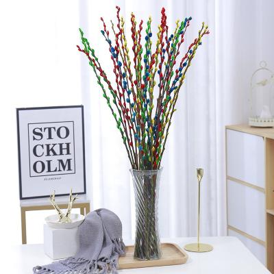 China Plastic Plant Outlet Preserved Home Decor Multiple Color Salix Argyracea Cat Willow for sale