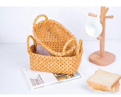 China Minimalist Sale Like Hot Handmade Wooden Bamboo Woven Flower Basket Gift Storage Basket for sale