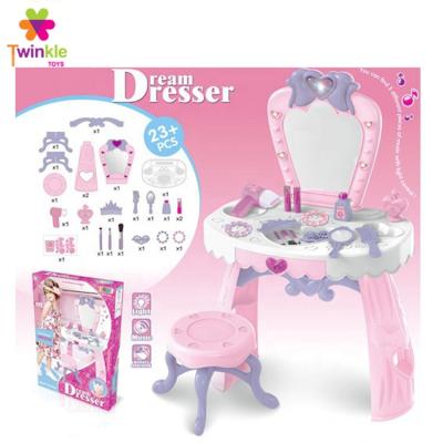 China Lightweight Luxurious Dream Pretend Game and Music Dresser Toywith Light Table Girl Toy for sale