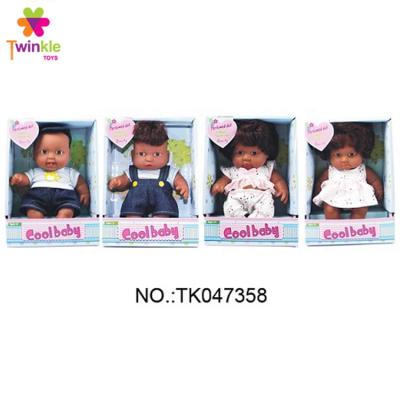 China DIY TOY Kids Toy 8 Inch Amerian Style Black Baby Doll Black Reborn Kids Doll - Doll for sale