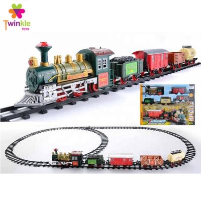 China Slot Toy BO Toy Train Set With Music And Light Electric Train Toy for sale