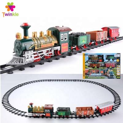 China Slot Toy Classical Electric Train Toy With Music Light BO Toy Train Set for sale