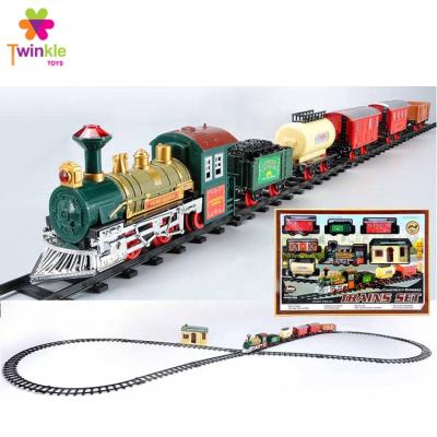 China Slot Toy Soundtrack Christmas Toy Train Set With Music Light Train Toy for sale