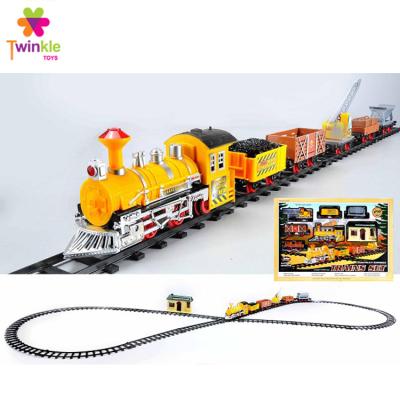 China Classic Slot Toy BO Train Toy With Light Electric Music Toy Train Set for sale