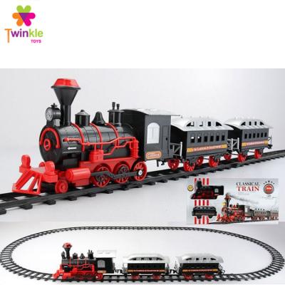 China Classic Slot Toy BO Toy Train With Smoke Electric Toy Train Set for sale