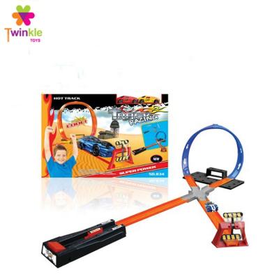 China Slot Toy Kids Toy Racing Car Track Toy With Free Wheel 2pcs Car Toy for sale