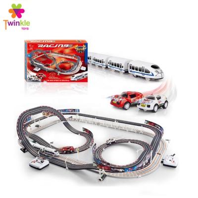 China Toy Electric Toy Train Sets Double Slot New Design Packing Track Toy for sale