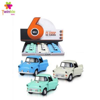 China Toy 1:38 Diecast Metal Toys Pull Back Vintage Car Model With 2 Opening Doors Car Toy for sale