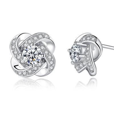 China CLASSIC Custom Minimalist Ear Studs 2021 Fashion 925 Sterling Silver Flower Earrings For Women Jewelry Manufacturer Custom Jewelery for sale