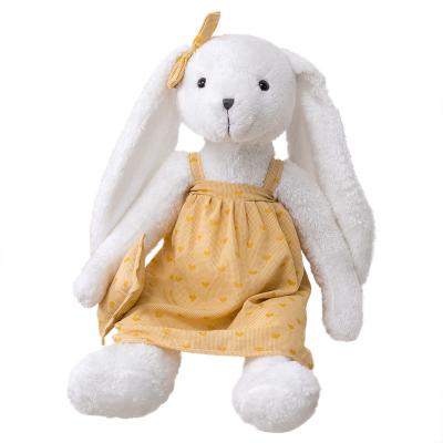 China 2022 New Arrival Rabbit Plush Toy 40cm Easter Bunny Long Ear Stuffed Soft Bunny Animal With Clothes Plush Teddy Bear for sale