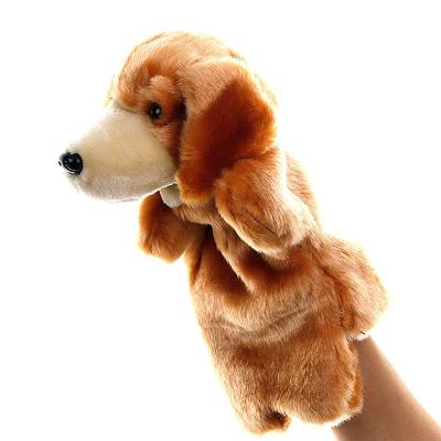 China Custom Animal Kid Toy Hand Puppet Educational Plush Finger Dog Puppet for sale