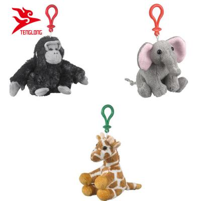 China Plush Custom 12CM Soft Cute Design Live Animal Keychain for sale