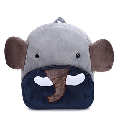 China 3D Plush Cute Animal Cartoon Cute Elephant Daily Small Toddler Backpack Mini Use School Bags for sale