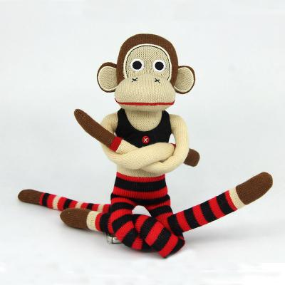 China Wholesale Plush Knitted Plush Stuffed Animals Long Leg And Long Arm Monkey for sale