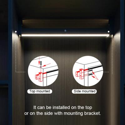 China Auto Cabinet/Office Furniture/Cabinet Small OEM ODM Aluminum Led Wardrobe Cabinet Wireless Battery Operated Light Bar With PIR Motion Sensor Switch for sale