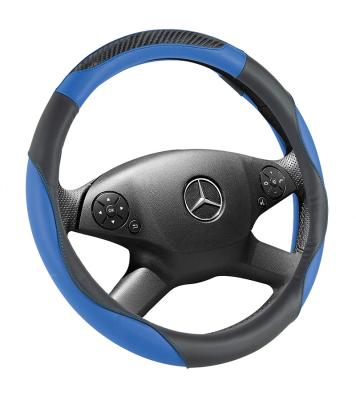 China Four Seasons Custom Fit Comfortable Sports Car Non-Slip Breathable Leather Steering Wheel Cover for sale