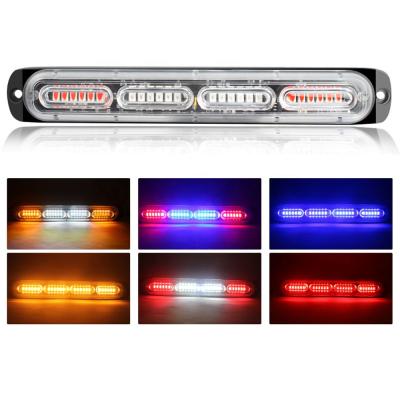 China New Designed PC UV Resistant 24 Linear LED 72W 19cm 7.5inch Led Warning Light LTD2472D Car Warning Light for sale