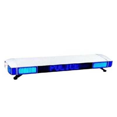 China Aluminum Alloy Base LED Message Warning Lightbar Police Strobe Bar Red Blue Amber DC12V or 24V Programmable for sale