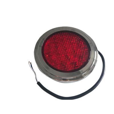 China Emark Buses Approved 95mm 3.74 Inch Round 18 LED Car Rear Fog Light With Chromed Ring C95B-F for sale