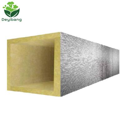 China Traditional 110KG Aluminum Foil Veneer with Rock Wool Board Fireproof Ventilation Duct Insulation Material for sale