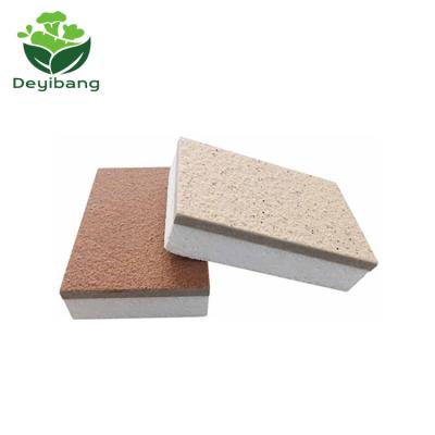 China Contemporary Rock Wool Board Integrated Decoration and Insulation for Building Exterior Wall Sandwich Panels for sale