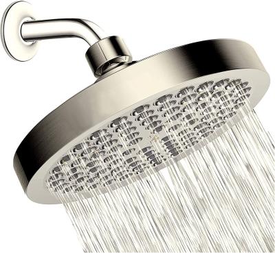 China Modern Brushed Nickel Finish Shower Head 6 Inch GLOBE High Pressure Rainfall Shower Head for sale