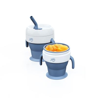 China BPA Free New Arrival Baby Silicone Snack Cup For Feeding And Drinking Training for sale