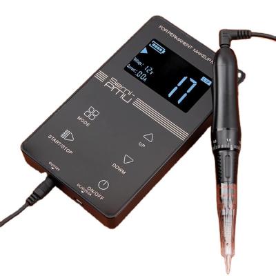 China Permanent Built-in Rotary Electric Gun Kit Brows Micropigmentation Machine Microblading Pen Permanent Makeup Battery Panel Tattoo Machine for sale