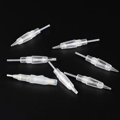 China Permanent Makeup Clear Cartridge Permanent Clear Cartridge Microblading Lip Eyebrow Machine Disposable Blade 1R 3R 5F Screw Tattoo Needle for sale