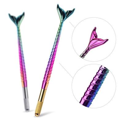 China Permanent Tattoo Pen Microblading Supplies Permanent Handle Manual Holder Microshading Blade Needle Light Rainbow Makeup Eyebrow for sale