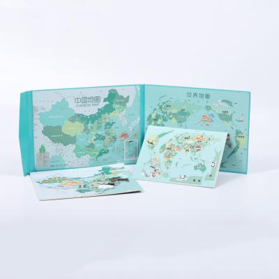 Chine Puzzle magnétique en bois 3D de Chine et carte du monde à vendre