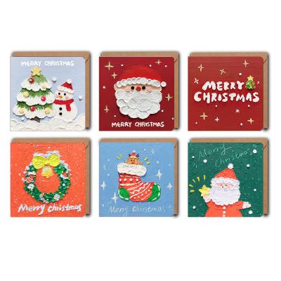 China Impresión digital Saludos únicos Tarjetas de Navidad creativas para la familia en venta