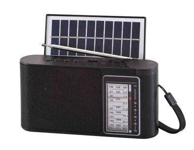 China RS-303BTS Factory PORTABLE AM/FM/SW 3 Radio Unites Rechargeable Music Player Portable Radio with Solar Panel Teeth Blue Speaker for sale