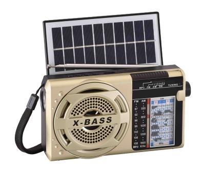 China RD-302BTS factory PORTABLE AM/FM/SW1-6 8 radio unites rechargeable music player portable radio with solar panel blueteeth speaker for sale