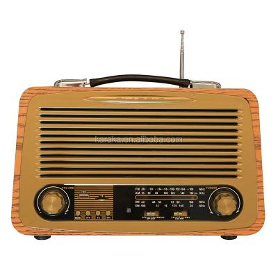 China Real wood PORTABLE RS-3288 multi band retro rechargeable radio with blueteeth, usb, solar mp3 player and lamp slot speaker r-3288 for sale