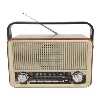 China New Next R-510BT Retro Mini PORTABLE Factory AM/FM/SW USB TF 3 Band Music Player Wooden Box Home Rechargeable Portable Radio radyo for sale