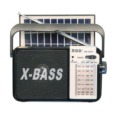 China RS-305S PORTABLE manufacture multi band am fm sw1-2 radio with plastic carry high quality best selling solar panel radio for sale