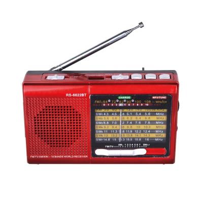 China RS-6622BT PORTABLE fm am sw1-7 9 bands radio with speaker mp3 blueteeth player for sale