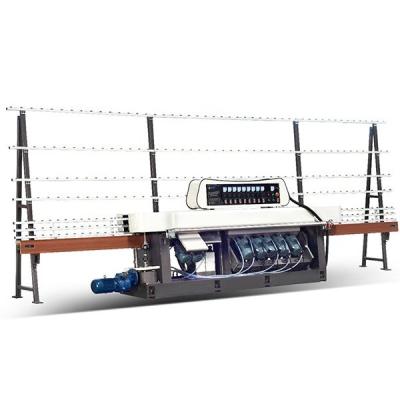 China Building Material Stores Glass Miter Edging Machine Bm9-45PLC 9 Straight Line Axles For 45 - 90 Degree for sale