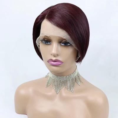 China Spring Curl Fashion Color Woman Brazilian Short Lace Front Human Hair Wig 100 Sellers for sale