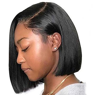 China Jerry Curl Good Virgin Brazilian Lace Front Eyelash Blonde Bangs Afro Bobo Top Quality Short Curly Hair Wig 613 for sale