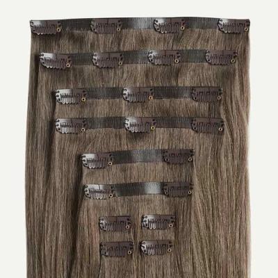 China Straight 100% Ins Premium Double Clip Seamless PU Hair Clip In Hair Extensions for sale