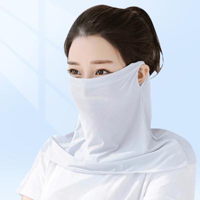 China Sunscreen Face Cover Scarf Ear Hanging Mask Summer Women Dustproof Breathable Outdoor Riding Masks Sunscreen Hanging Mask for sale