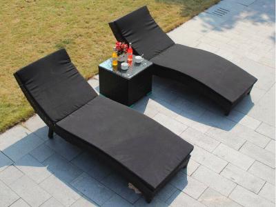 China Outdoor Furniture Patio Aluminum Frame Woven Rattan Furniture Sun Bed Chaise Lounge Chair For Pool for sale