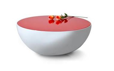 China Novel Modern Half Ball Shape Round Bowl Fiberglass Tea Coffe Table for sale