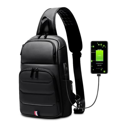 China New Style USB Bag Man Carry On Shoulder Bag Luxury Black Custom USB Cross - Body Bag for sale