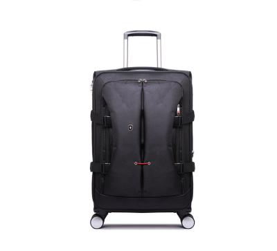 China Nylon 4 Bottom Wheels Suitcase New Arrival Large Size Travel Trolley Luggage Case for sale